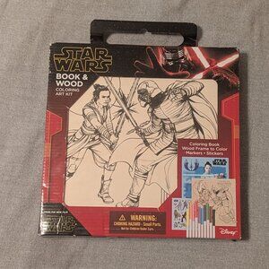 NIB Star Wars, book &wood coloring kit